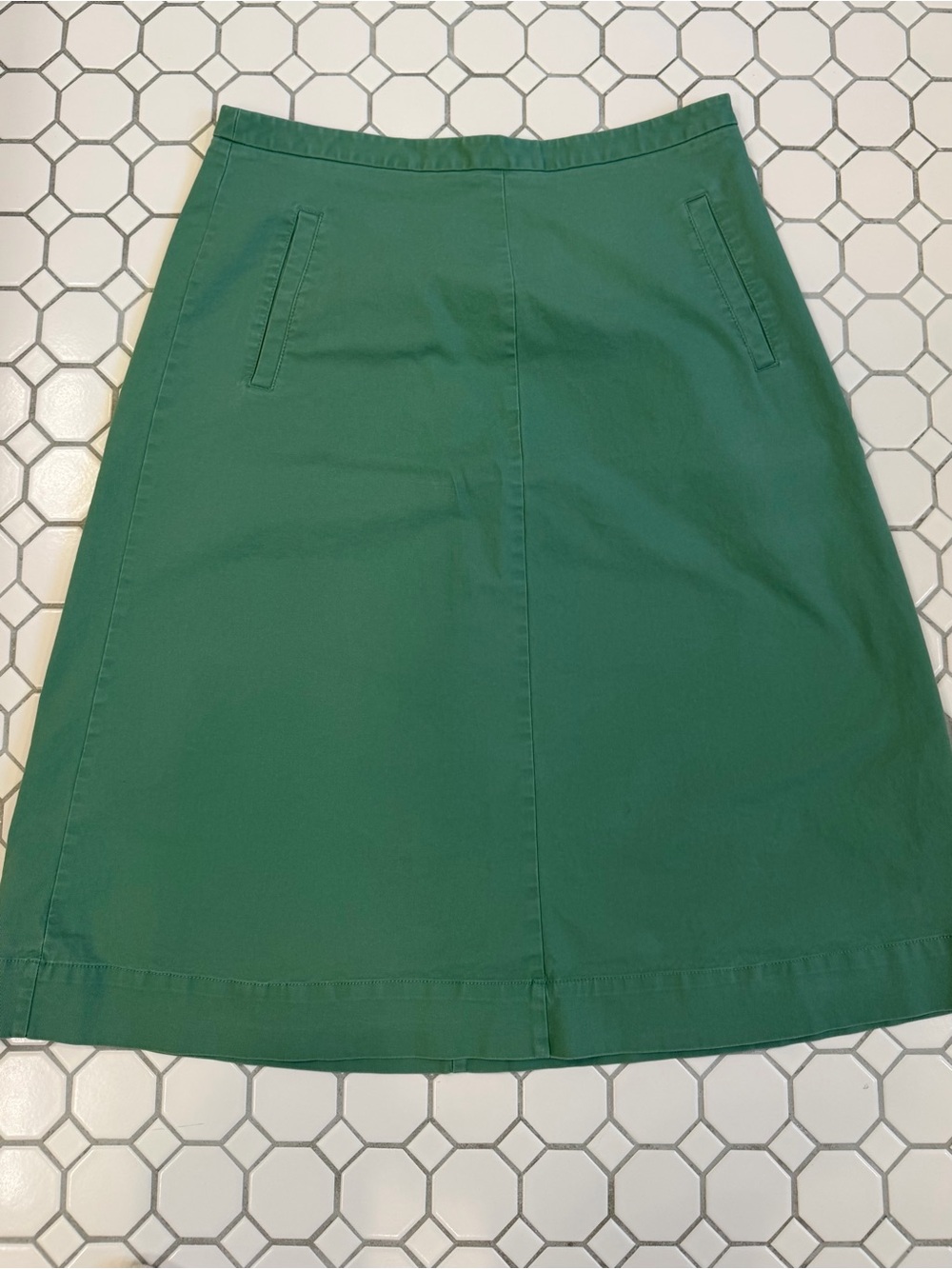 Boden Emerald Green A-Line Skirt with Welt Pockets